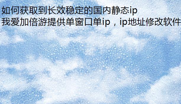 λȡЧȶĹھ̬ip